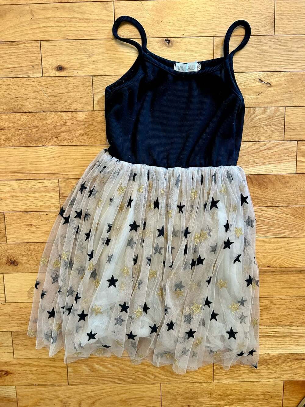 NNXD Tutu Dress Size 130 Black Star Tulle Tank Dress